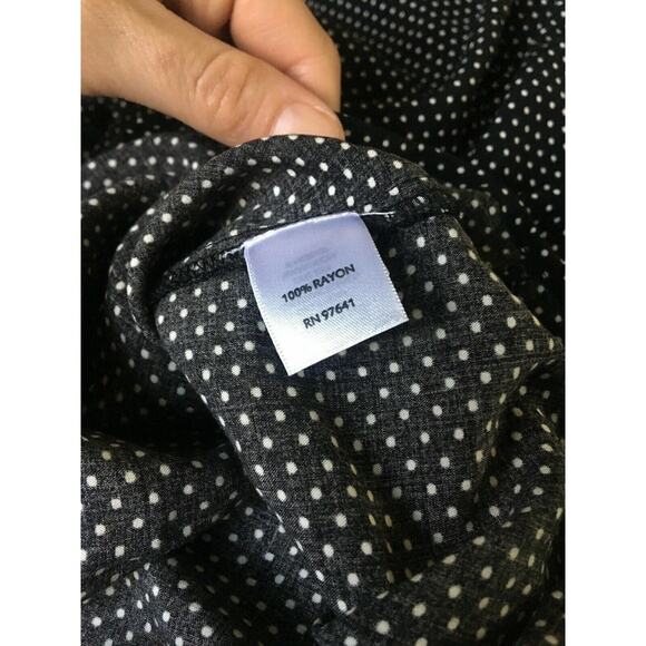 J JILL Womens Tank Top Sleeveless Shirt Size XS Black & White Pin Dot, Scoop - Picture 5 of 5